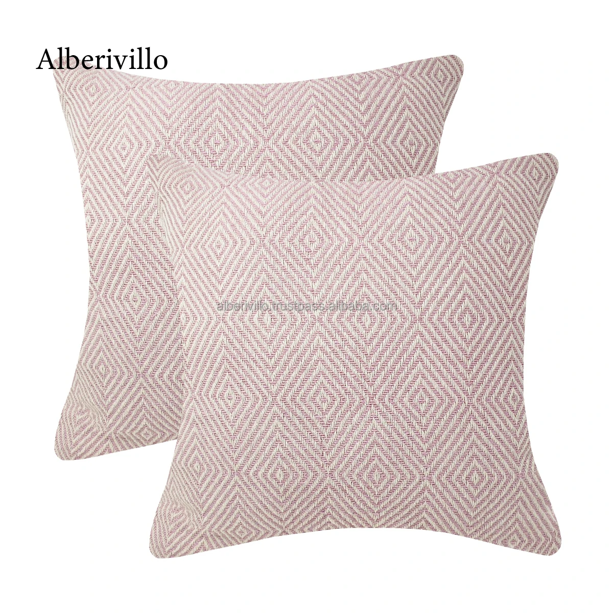 White Ivory Dobby Striped Home Decorative Pillow Cover Square Woven Cushion Cover Handmade Boho Pillow Case