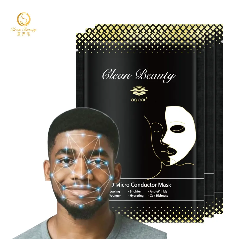 Clean Beauty ca2+ ion essence healing problem skin face mask hydrating moisturizing v line facial mask for men women