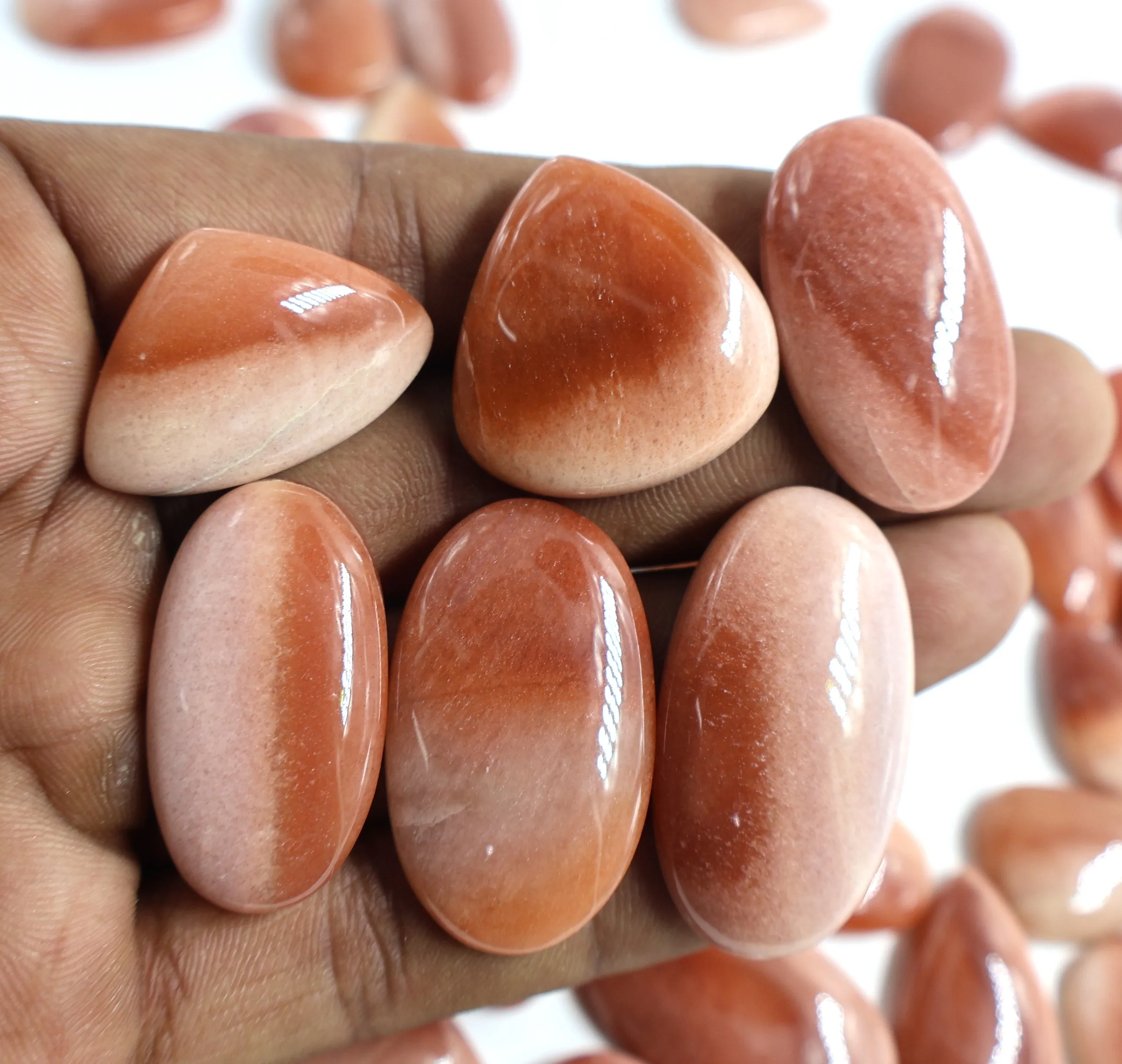 2024 Orange Aventurine Loose Gemstone Mix Shapes Sizes for Jewelry Making JaipurSale best Quality use in silver jewelry