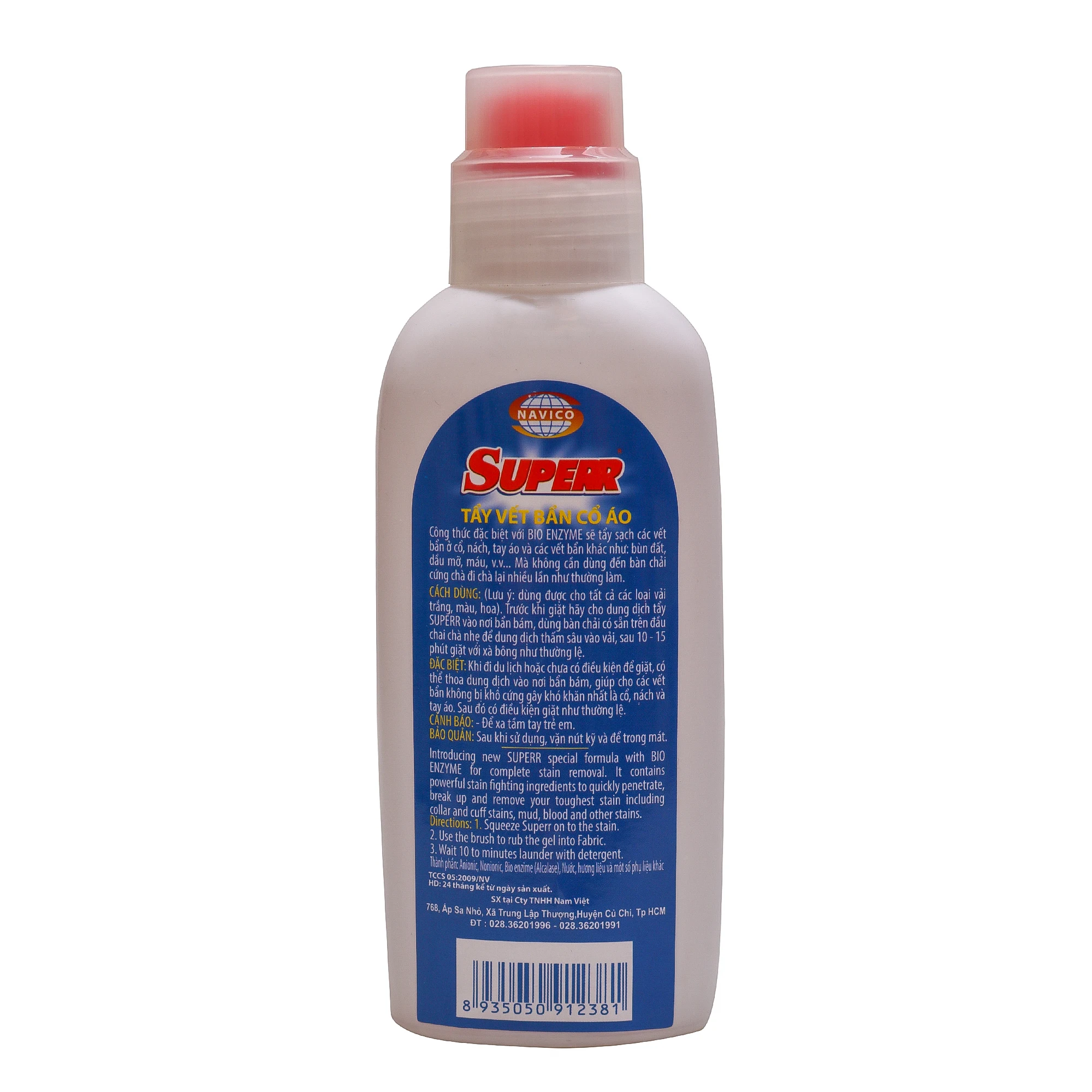 The Superr collar cleaner liquid 300ml with special formula containing Bio Enzymes - effectively cleanses.