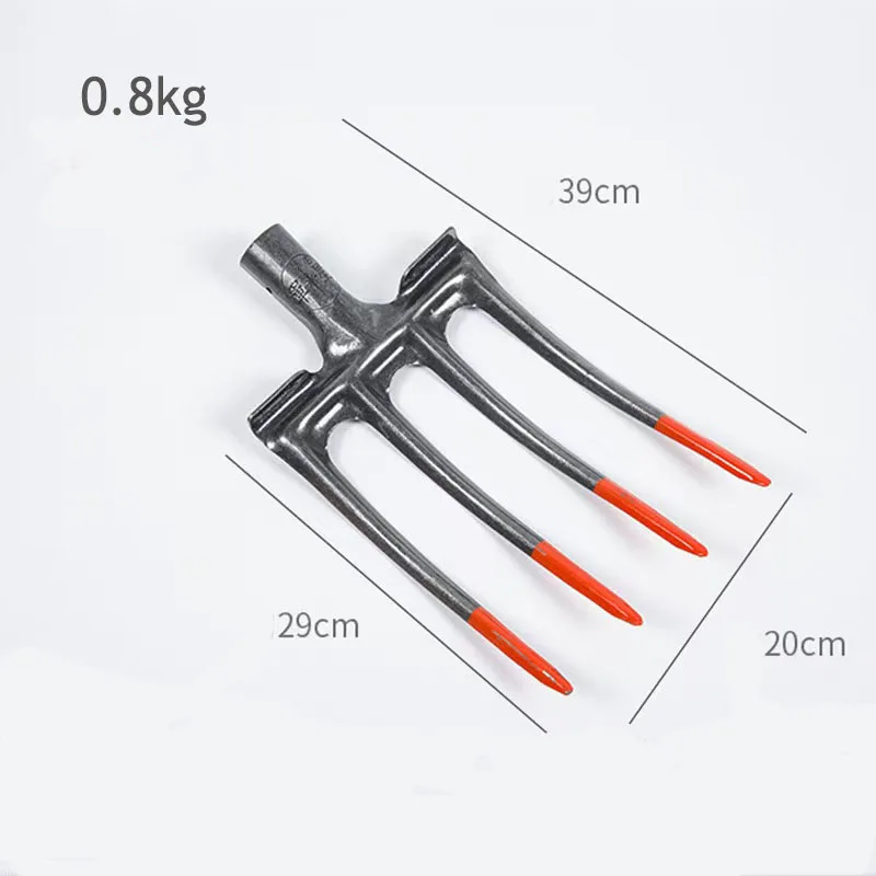 Agricultural 4-Tine Steel Fork Pitchfork Essential Gardening Tools for Soil Transferring Manure Mulch Grass Raking