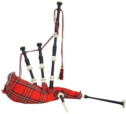 Волынка из черного розового дерева Королевский тартан тростник