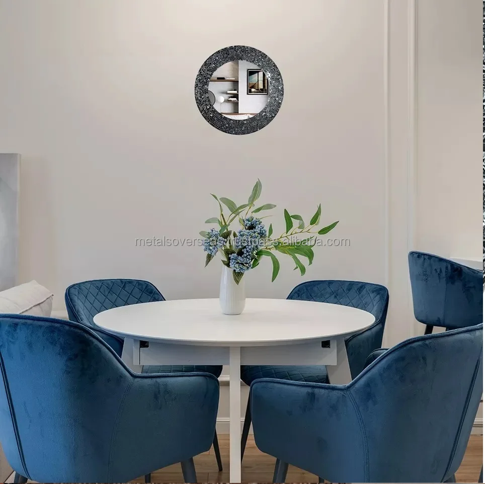 Turquoise Traditional Mosaic Mirror Wall Decorative Popular Beautiful Decor Made by Metal Overseas