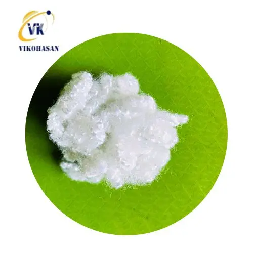 Hollow Conjugated Siliconized Polyester Staple Fiber HCS  white 7D64mm from largest fiber factory in Vietnam