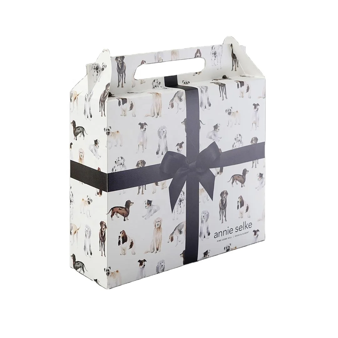 Индивидуальный логотип печать гофрированный картон бумажная упаковка Gable картонная подарочная коробка с ручкой пищевые коробки индивидуальный цифровой PK 100