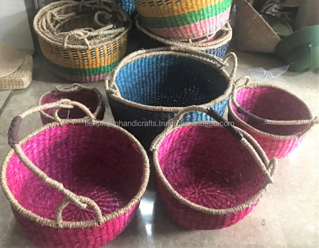  Многофункциональный набор из 5 шт. настенных подвесных корзин морских водорослей/плетеных корзин/африканских