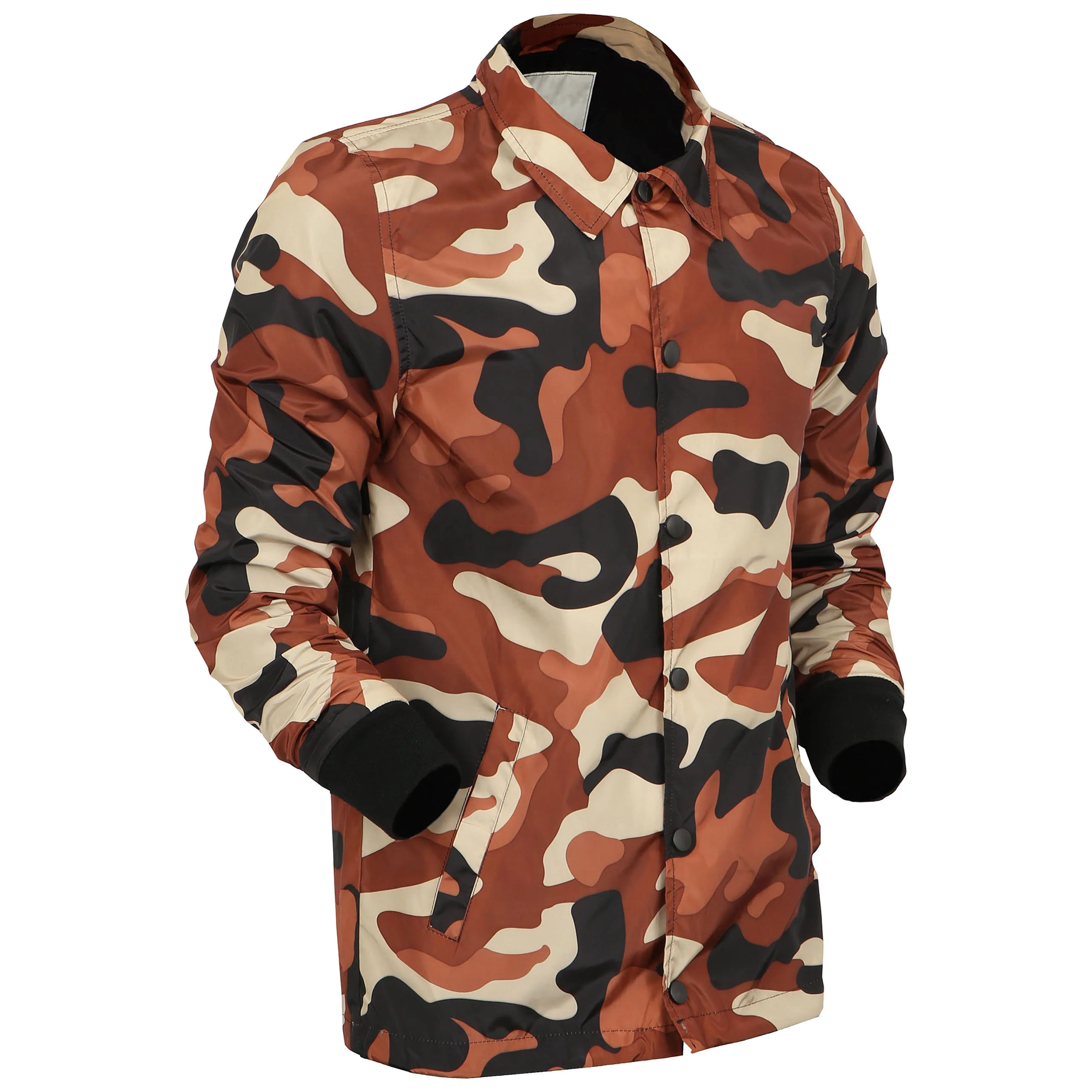 OEM Garment manufacturer Plain Customs Nylon Lined Padding Coaches jacket custom printed lightly padded canvas mens jacket