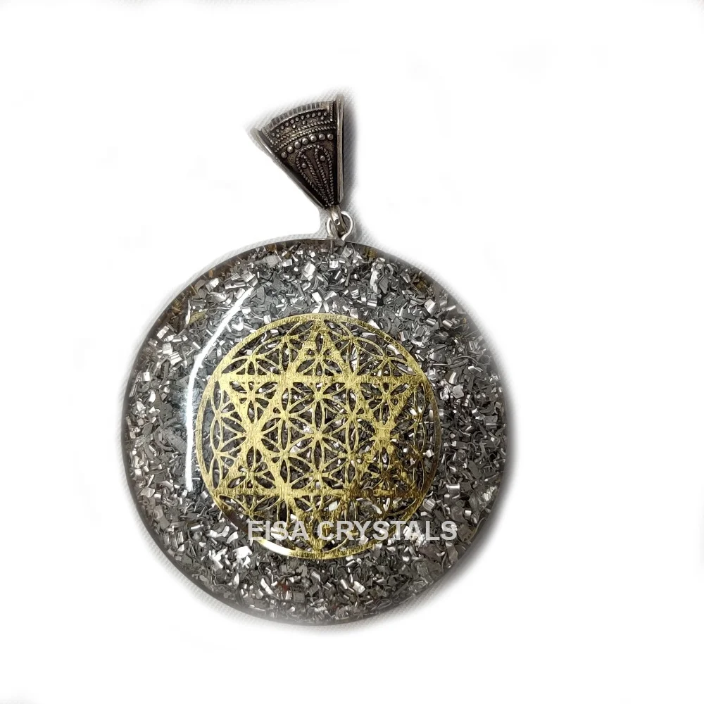 Sri Yantra Orgonite Pendant Copper Orgone Pendant Gemstone Crystal Orgone Pendant Buy Online Eisa Crystals