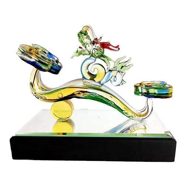 2024 New Design Zodiac Animal Art Figurines Glass Dragon