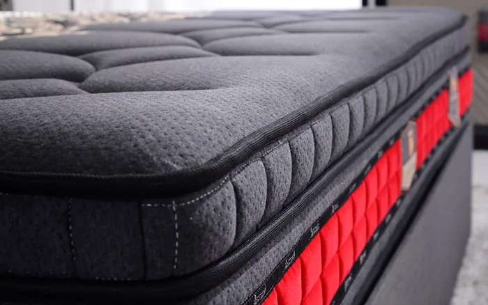 king and queen size natural latex gel memory foam and foam 5 pocket spring mattress vacuum compress roll up  in box