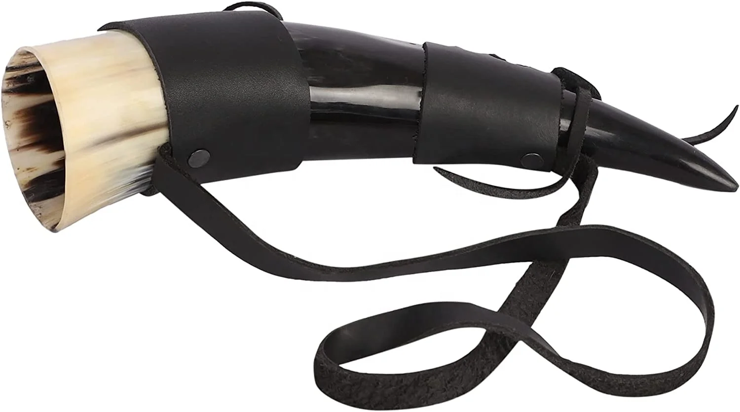 Ручной работы Аутентичные Viking питьевой рог с кожи ремнем через плечо; Подарок на день рождения caneca для пива вдохновил (плечо ловушка)