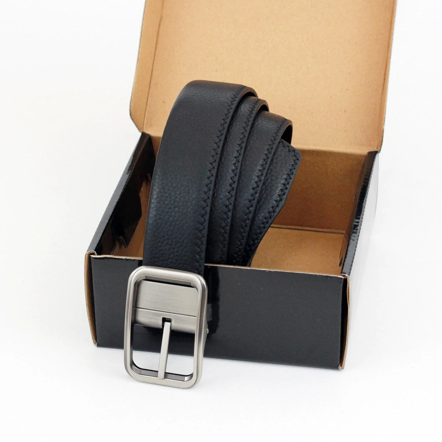 Factory OEM High Quality Custom Size Belts Wallet Gift Set Brand Design Genuine Cowhide Leather Belt For Men