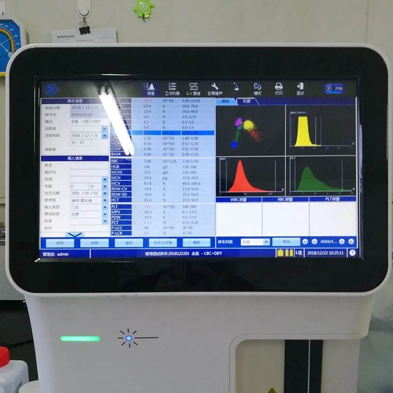 biobase Price 5-Part Auto Hematology Analyzer with Touch Screen Auto Blood Analysis Price BK-6310 for hospital lab