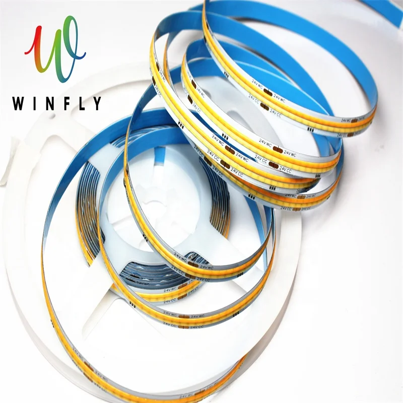 Лидер продаж 2021 Светодиодная лента COB 504 LED гибкая светодиодная высокой плотности 12 В постоянного тока 24 RA90 3000K 4000K 6000K 5 м/лот