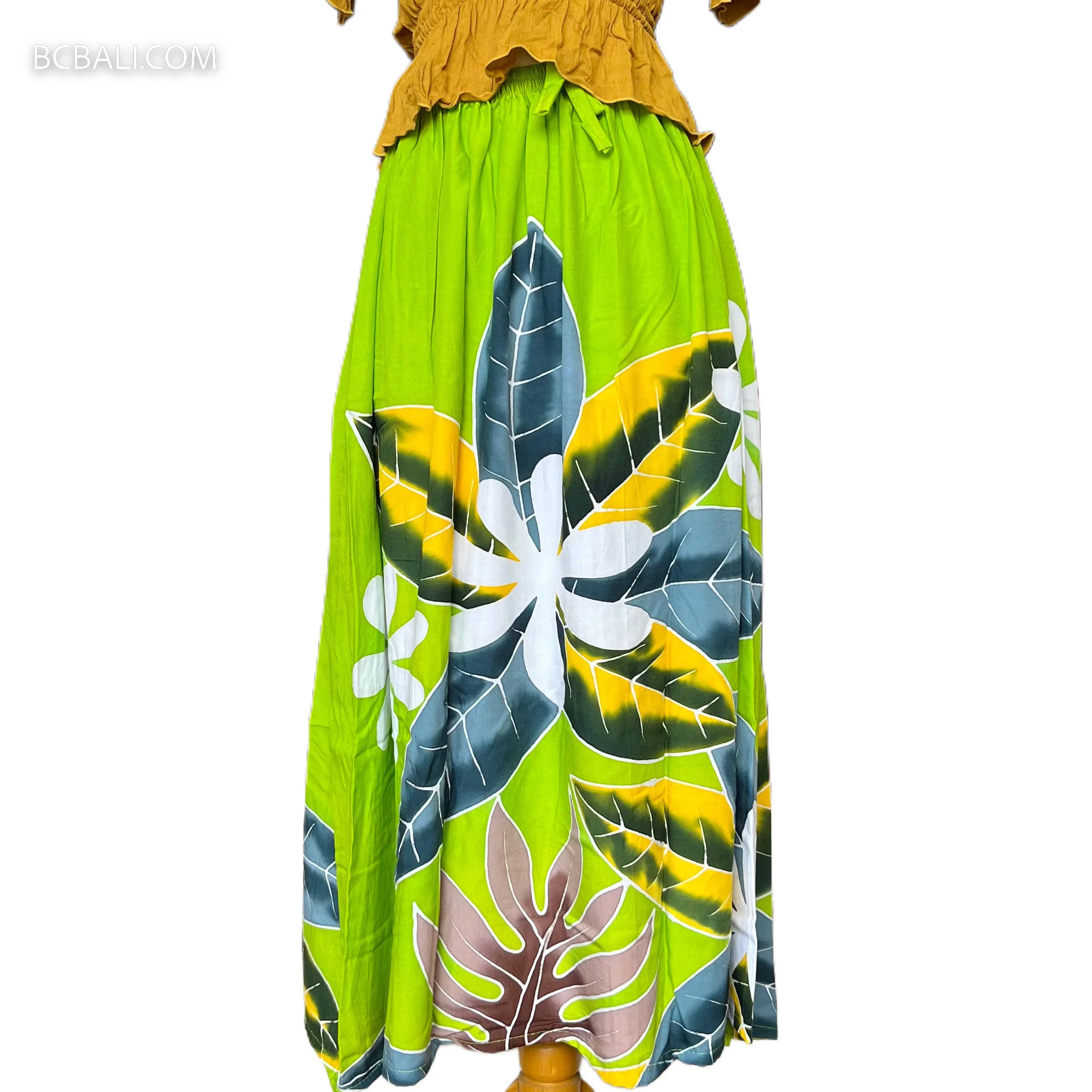Handpainted Rayon Skirt New Design Floral Made in Bali By Balinese Artisan Hight Quality Rayon For Women