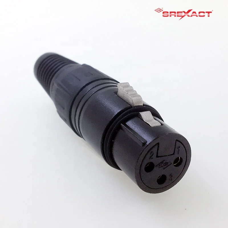 High quality gold contact female xlr connectors 3 pin