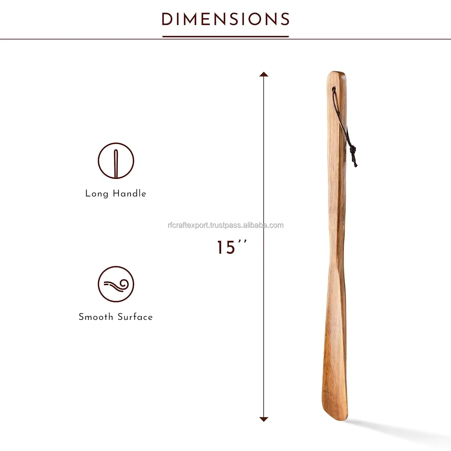 Best Selling Wood Shoehorn Customizable Logo Wholesale for Wear Shoe