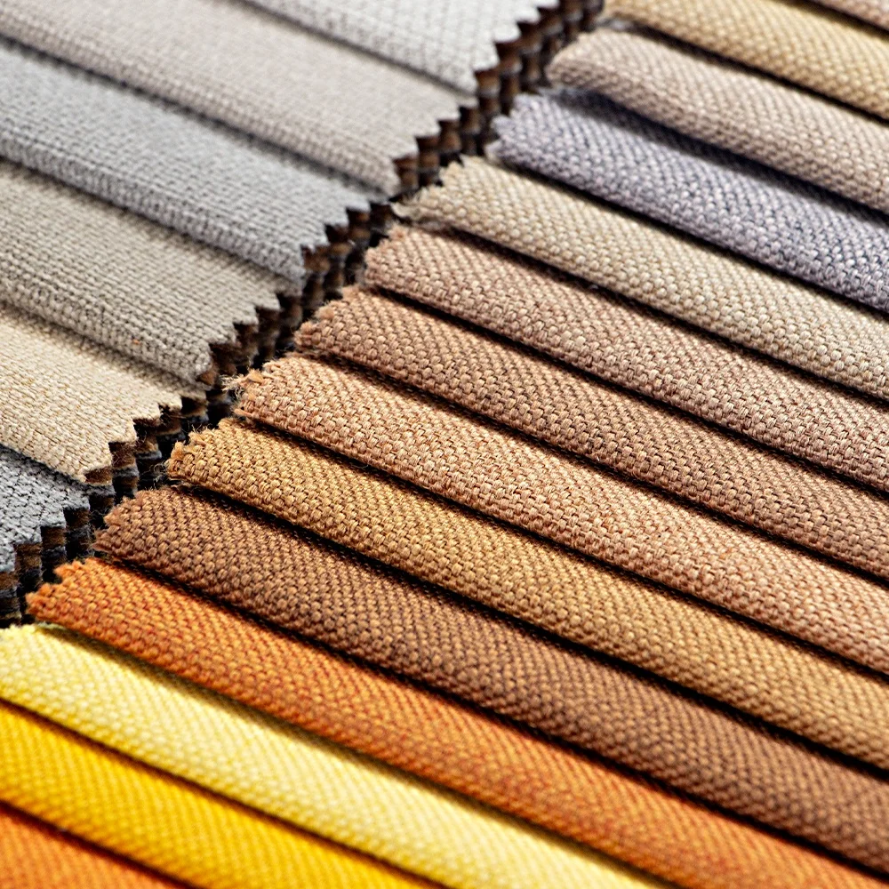 Supplier Wholesale LOW MOQ 1Roll Linen Like Sofa Fabric Imitation Linen Polyester Upholstery Sofa Fabric Fabric for Home Textile