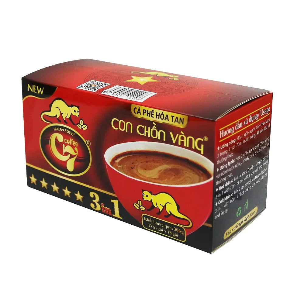 OEM, ODM, Private label,Vietnam Instant coffee 3 in 1,traditional taste, non-dairy creamer, Wholesale, HUCAFOOD