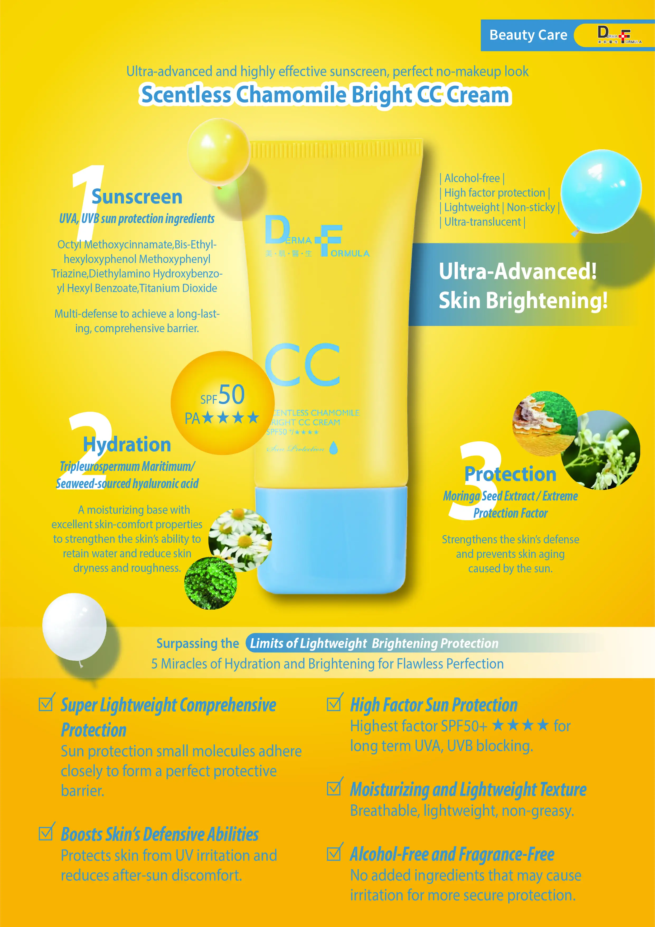 Top Sales skin care & tools Chamomile UV Protect Cream 40ml