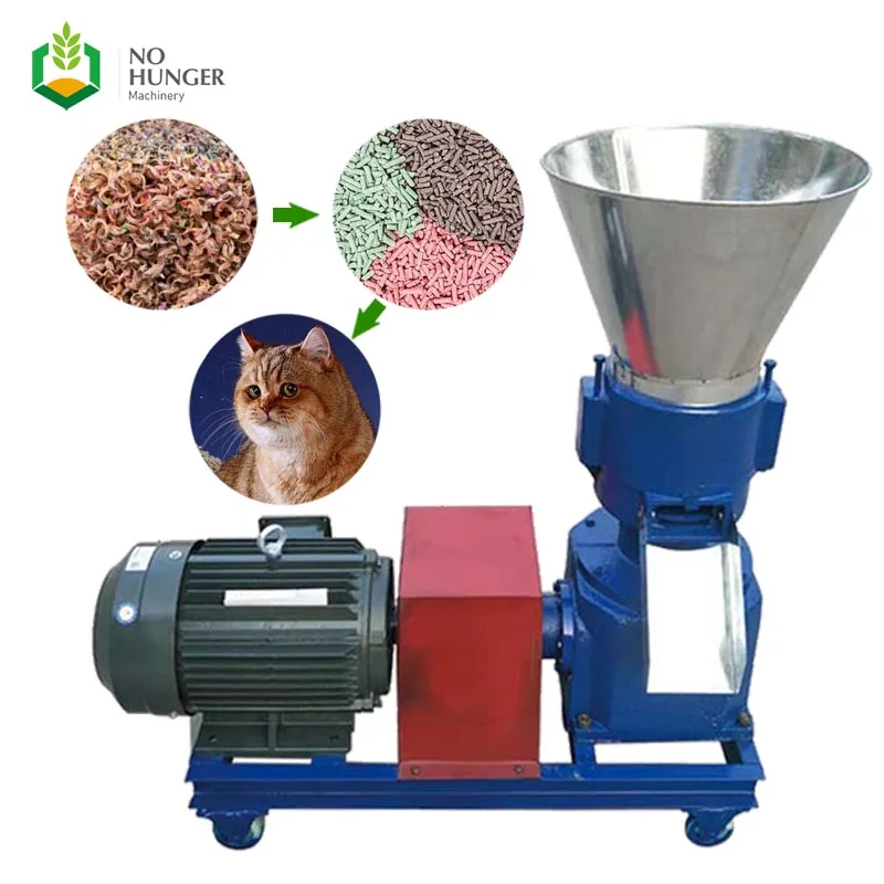 Small Hand Farm Live Stock Livestock Gasoline Diesel Fuel Feed Pellet Granulator 1  2 5 Ton  Machine Manufacturers In China