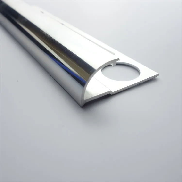 cheap price beautiful 12mm aluminium profile quarter round ceramic tile trim metal trimming strip