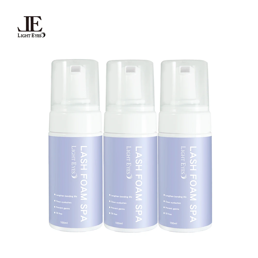 Eyelash Cleanser Eyelash Extension Foam Cleanser With Brush Rose Gold Lash Shampoo Bottle Private Label