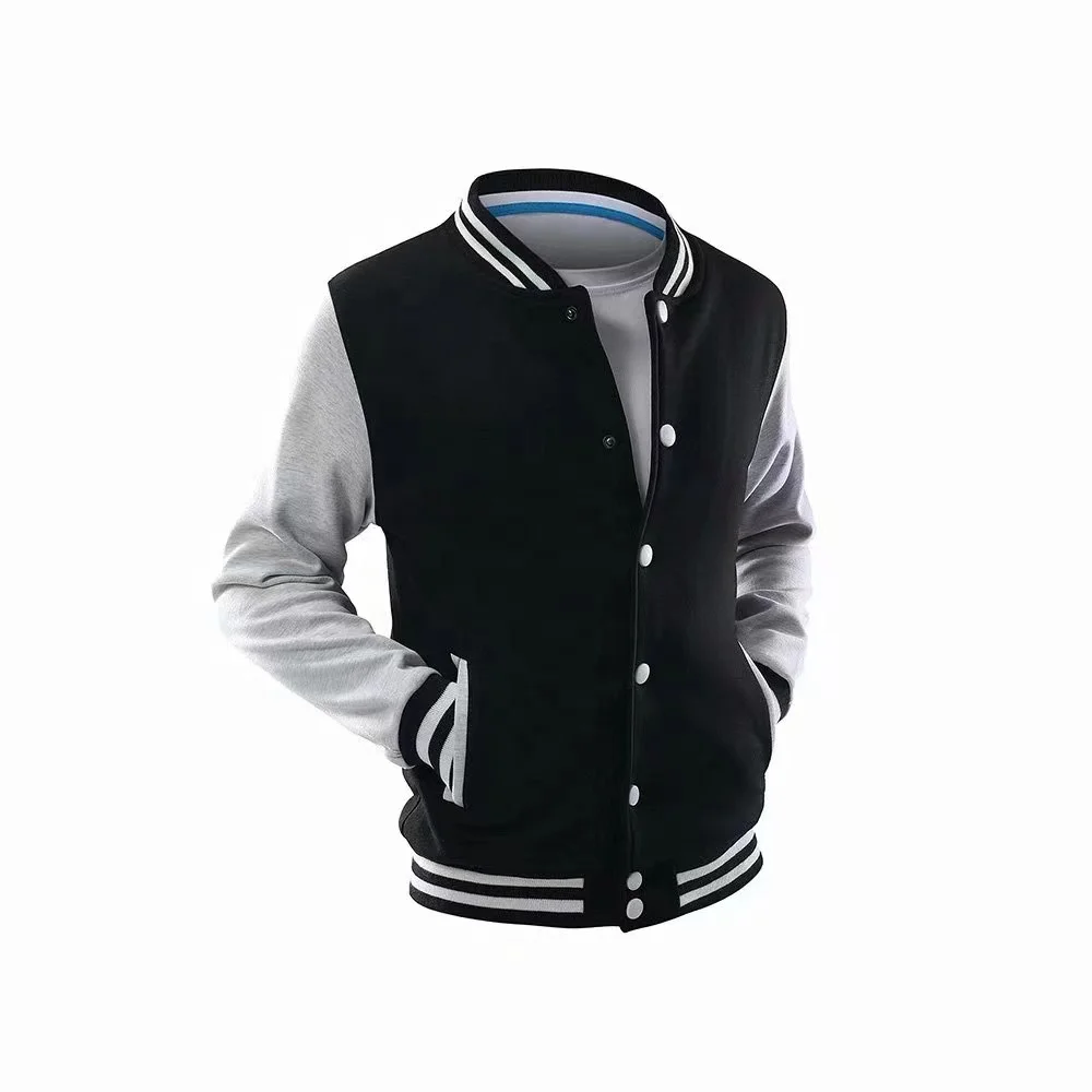 Oem Embroidery Patches Custom Men Letterman Jacket Baseball Leather Street Plus Size Coat Varsity Ja
