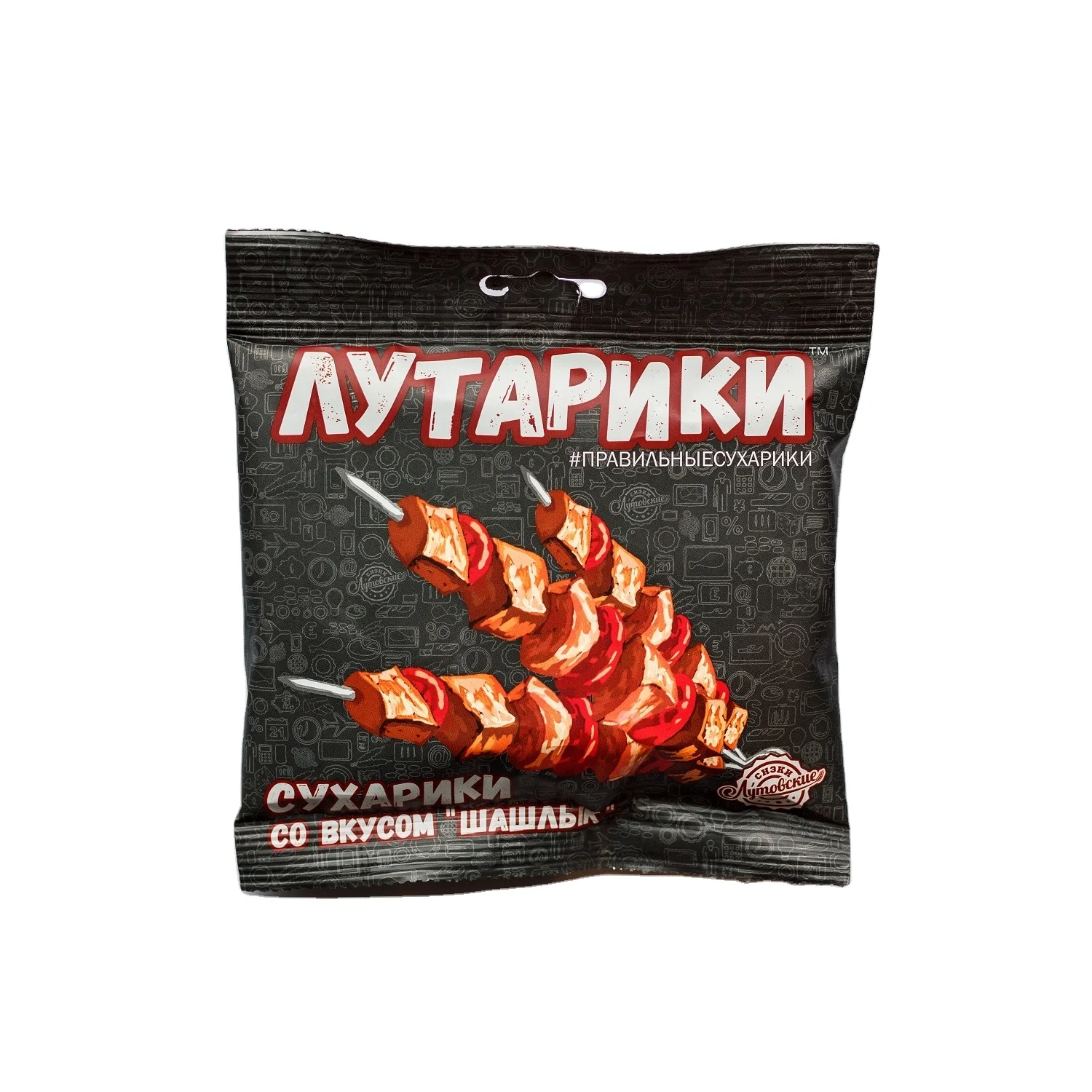 Russian Wholesale Non GMO Wheat Breadcrumbs Barbecue, 30g Salted Grain Snacks Crackers Snack Food Crisp