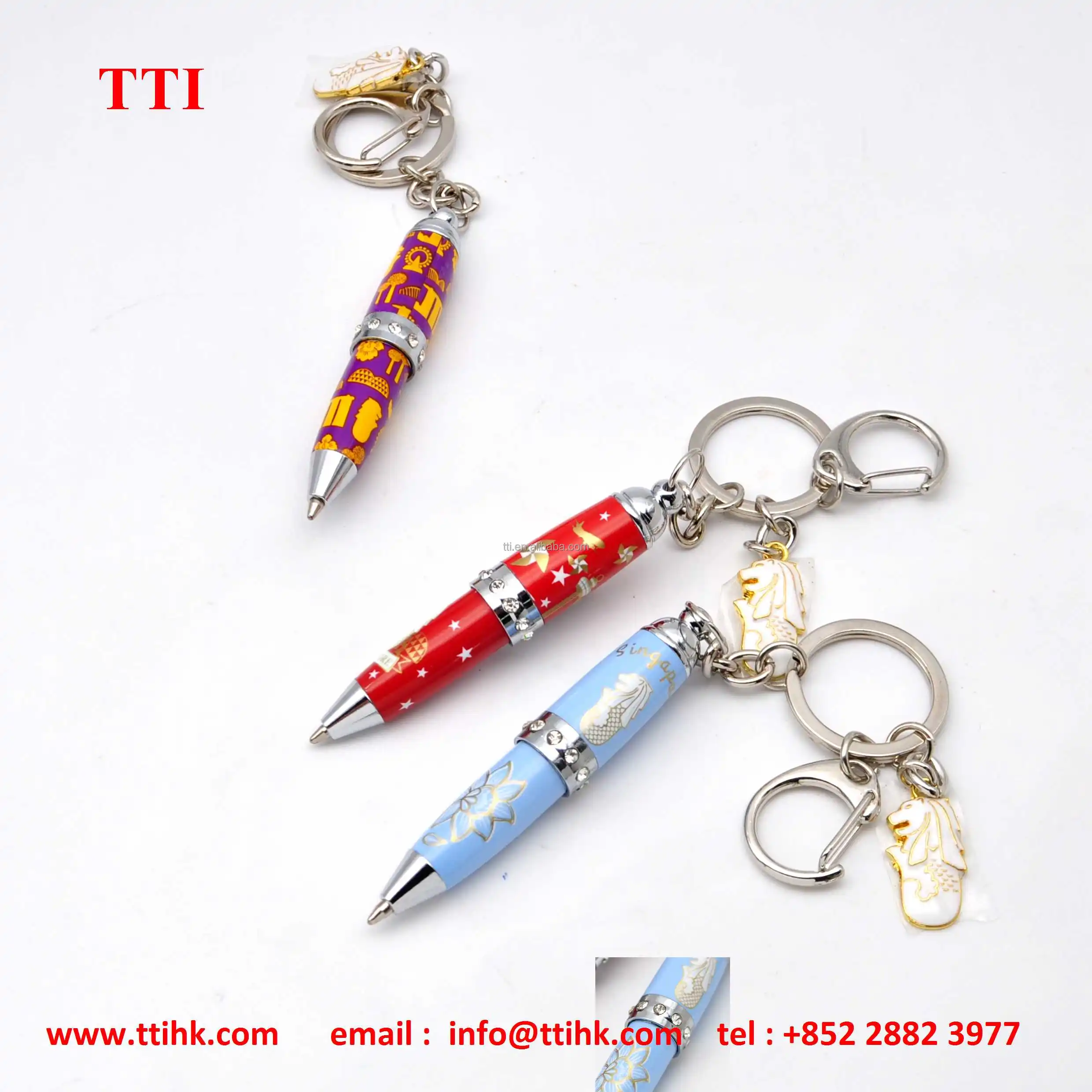 Metal pen and keychain gift pen set for business