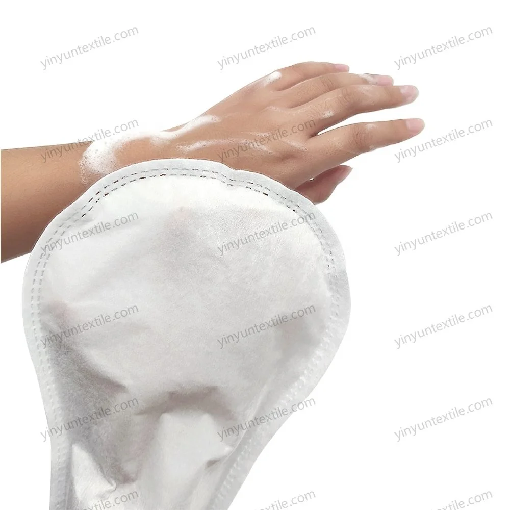 Hypoallergenic Bath Cleansing Washcloths Rinse Free Disposable Bathing Gloves
