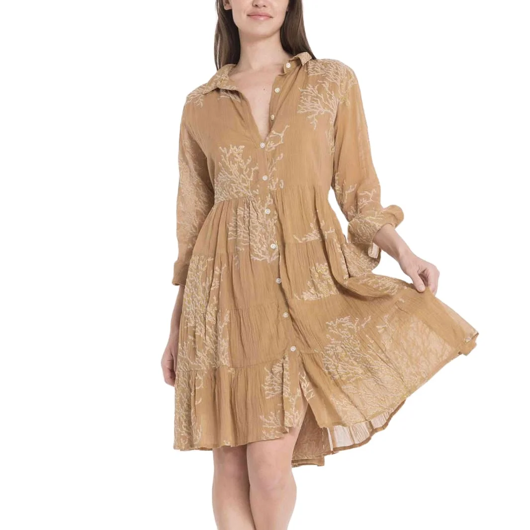 Bohemian branded dress fashion casual women embroidered dresses ladies women clothing