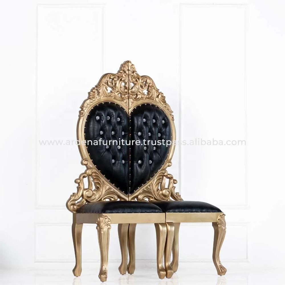 Королевские стулья для невесты и жениха свадебного торжества король королева высокий диван престолы роскошные свадебные королевские