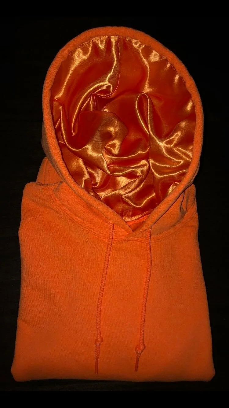wholesale silk lined hoodie high quality satin lined hoodies