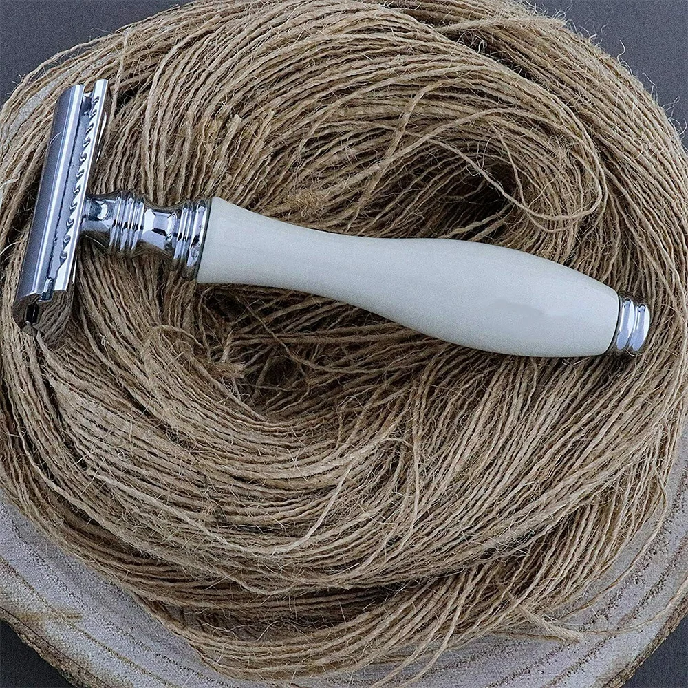 Traditional Double Edge Safety Razor for Men | High Quality Long Resin Handle Shaving Razor For Barber