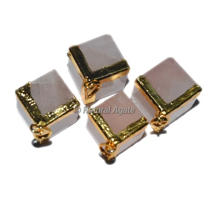 Crystal Quartz Natural Point Electroplated Necklace : Supplier of Electroplated Agate Pendants and Necklace
