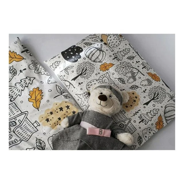 Traditional Baby Duvet Cover For Kids Boys Comforter Twin Size Strip Lines Embroidered With 2 Pillow Case 3pcs Bedroom Decor