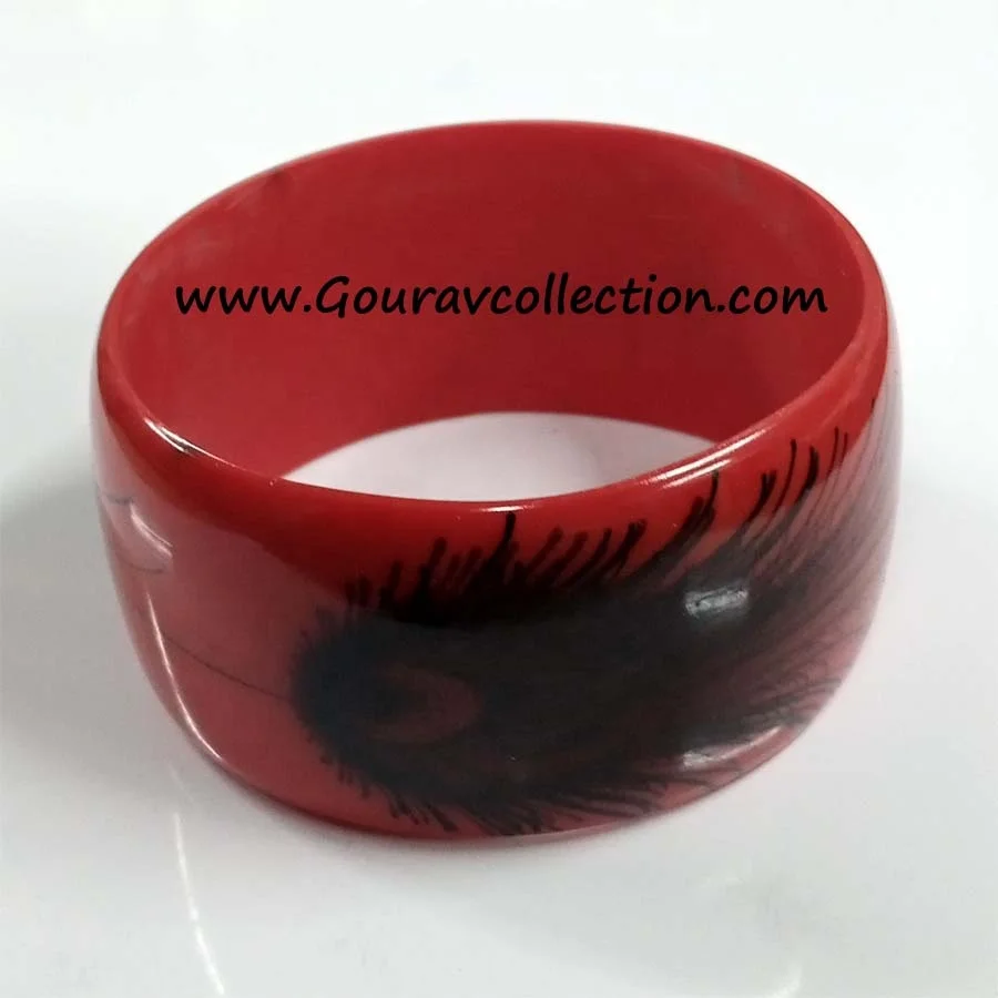 Peacock Feather Design Fashion Bangles For Gifts Use Available in Bulk Quantity at Best Price for Export GC-BL-218.