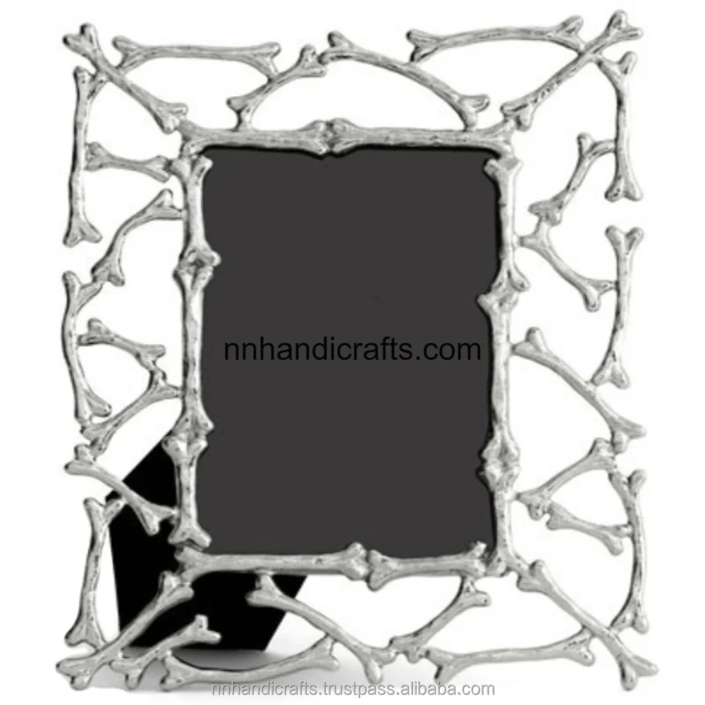 New Design Indian Manufacturer of Aluminium Metal Silver Nickel Plated Rectangular Document Frames Wall Frames Collage Frames Do