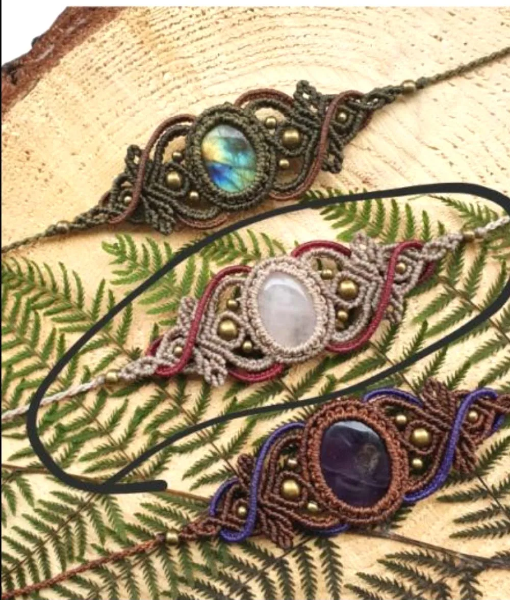 Highest Quality Small Round Turquoise Bead Macrame Hand Bracelet With Brass Lotus Finding Macrame Bracelet For Best Friend