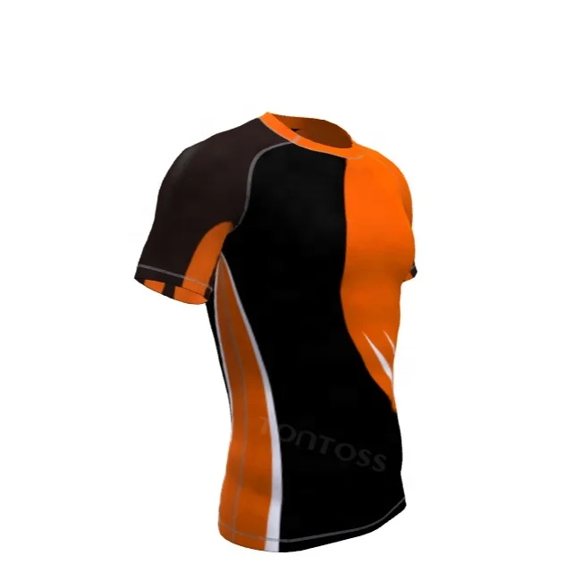 Short Sleeve Custom Logo Mma Bjj Compression Shirt Sublimated Jiu Jitsu Rash Guards Design Your Own Custom Rash Guard