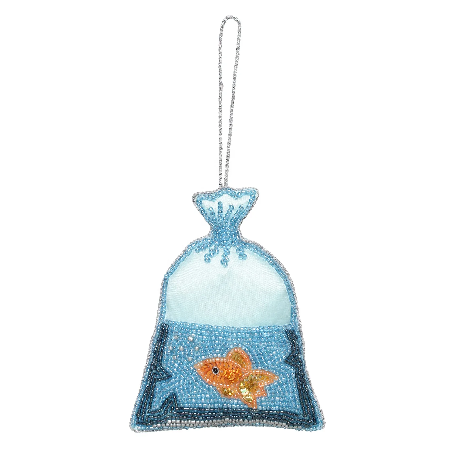 Handmade Christmas Decorations Embroidered Beaded Velvet Satin Lama Santa Socks Flying Sparrow Elephant Eagle & Bee Tree Shape