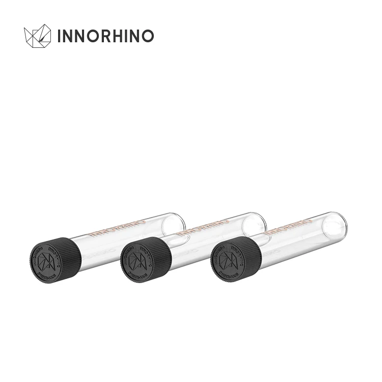Child Resistant Pre Rolls Custom Thread Flat Bottom Glass Vial Tube bottle With Screw Lid