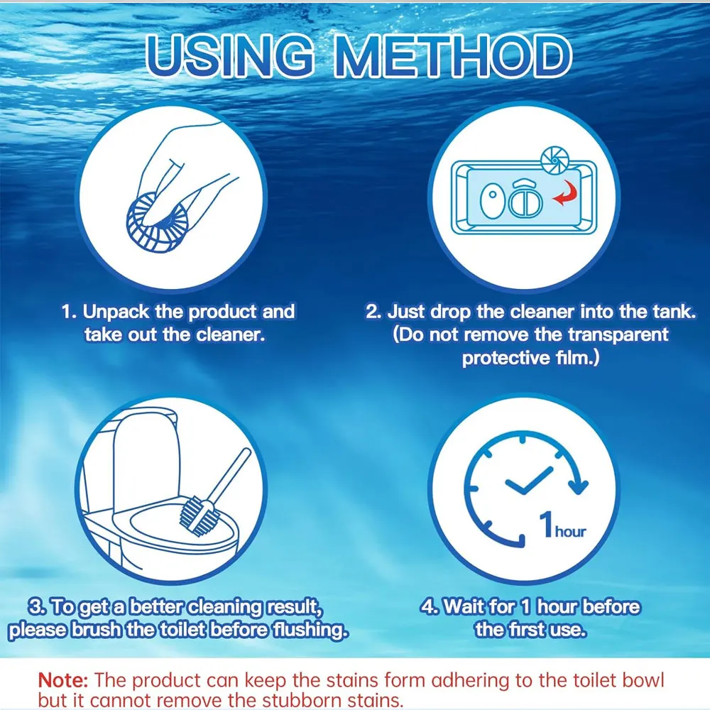 3PK toilet cleaner block deodorant blue blocksblue deodorant cube Blue toilet deodorizer