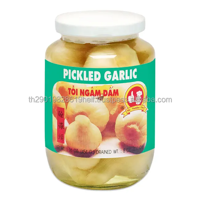 Mr. Number One Brand Hot Sale High Quality Pickled Garlic Toi Ngam Dam Net Weight 454 G Product Wholesale