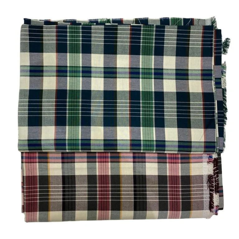 Пряжа окрашенная 40s x саржевая ткань для мужской рубашки 120 Gsm нормальная отделка мерсеризованная высокого качества и ощущения мягкости