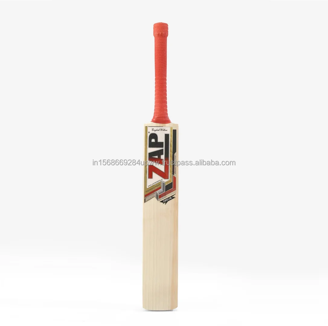 ZAP Classic Drive English Willow Cricket Bat Size 2 Made of Premium Wood and Plastic for Sports Use