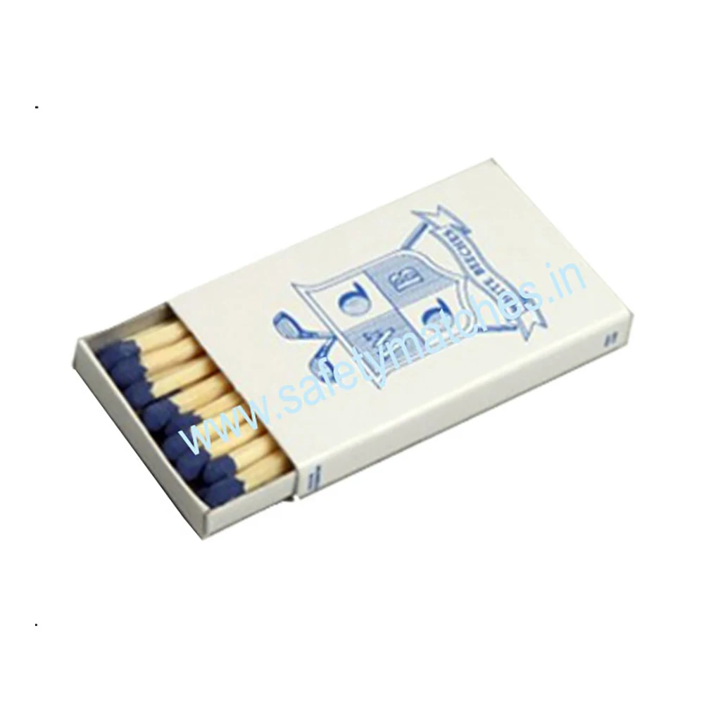 High Quality Promotional matches with size 42 x 35 x 9 mm plain side friction 20 sticks customised logo from India