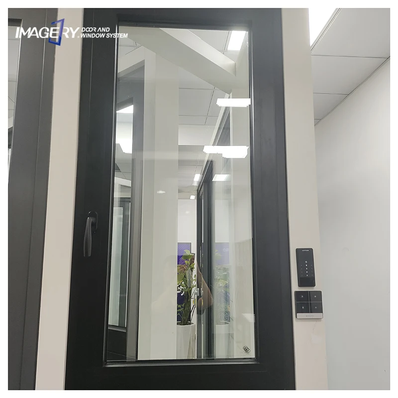 Universal Imagery Electric Power Aluminum Casement Windows Modern Chinese Design Style Remote Control Louver Curtains for House