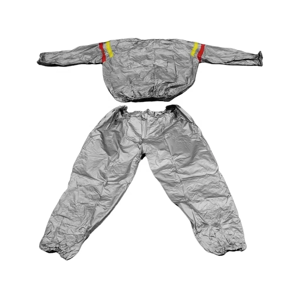 Wholesale Hot PVC Sauna Suit Fitness Exercise Slimming Body Suit Gym for Weight Loss Crew Neck Jogging Wear Sauna Suits